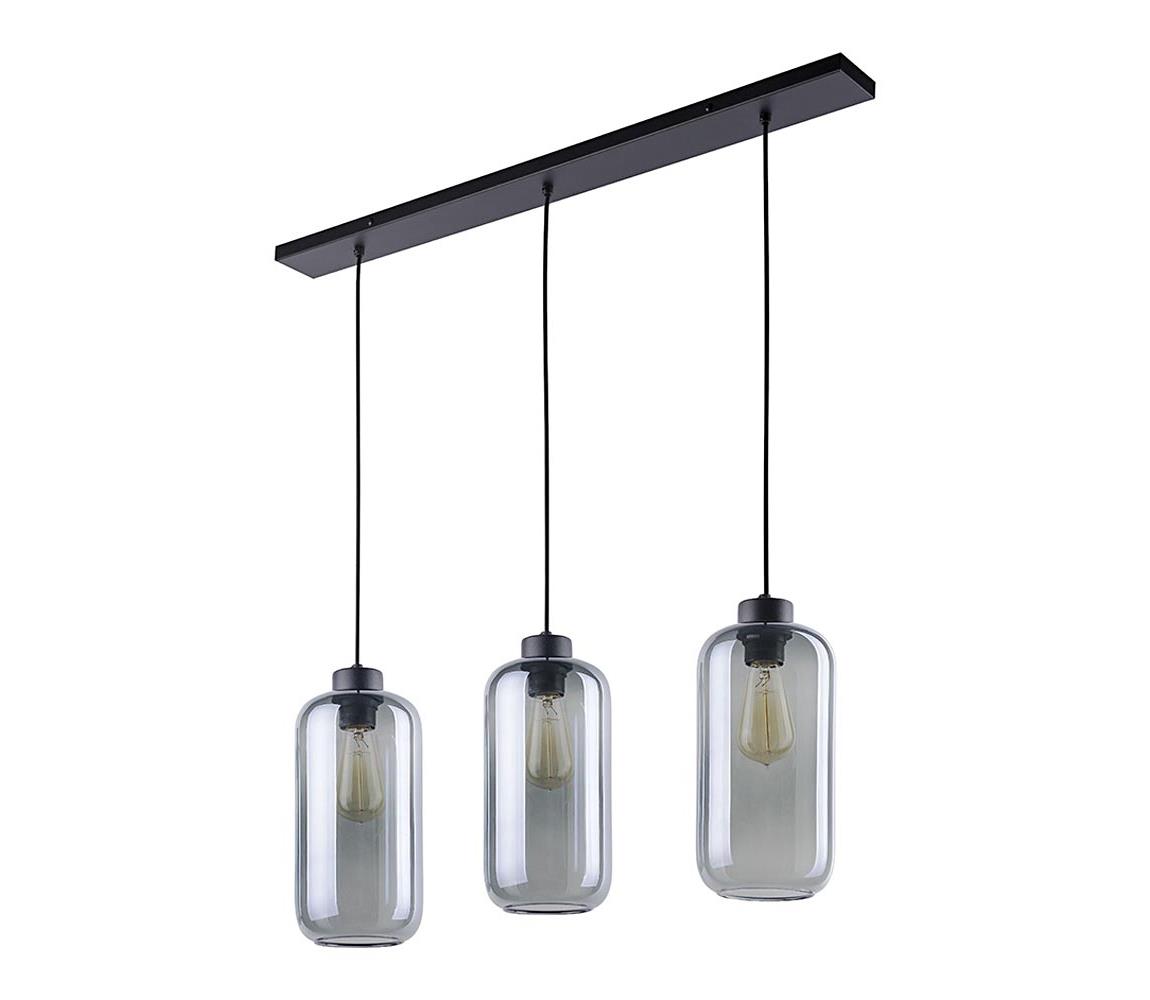 TK Lighting Lustr na lanku MARCO 3xE27/60W/230V černá TK2078