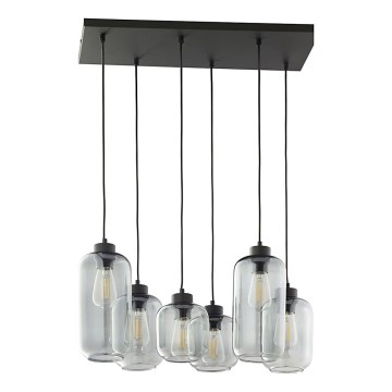 Lustr na lanku MARCO 6xE27/60W/230V černá