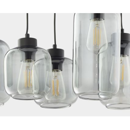 Lustr na lanku MARCO 6xE27/60W/230V černá