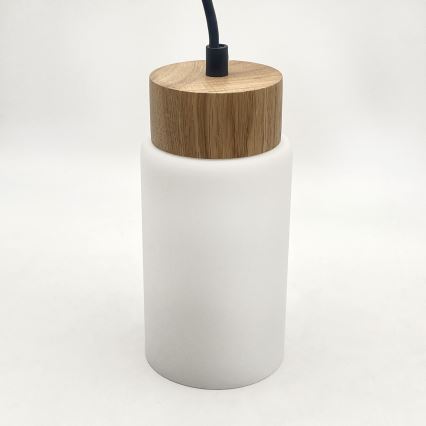 Lustr na lanku MARKUS 5xE27/15W/230V černá/dub