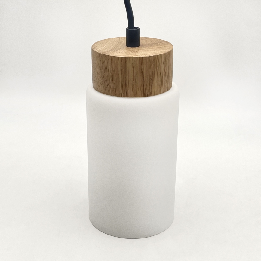 Lustr na lanku MARKUS 5xE27/15W/230V černá/dub