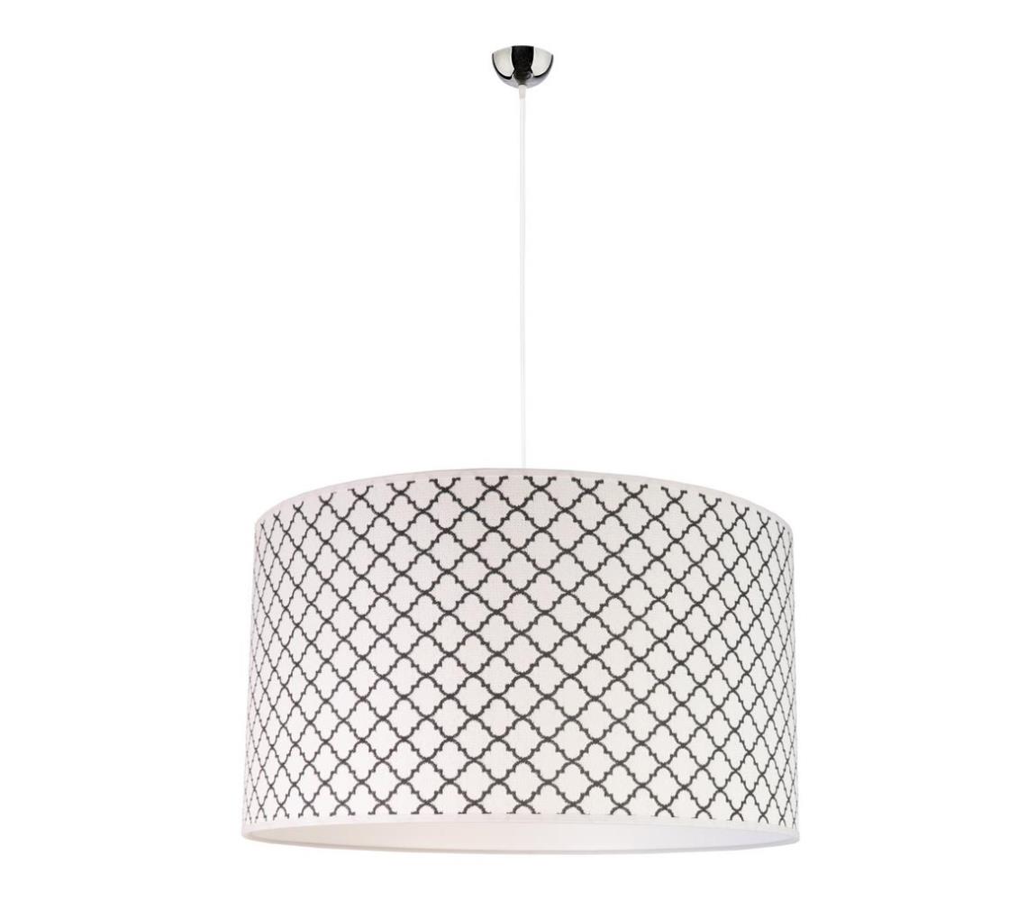 Duolla Lustr na lanku MAROKO 1xE27/40W/230V bílá/černá DU81167