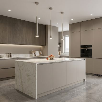 Lustr na lanku MAZZO 1xGU10/8W/230V béžová