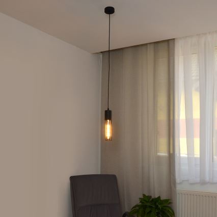 Lustr na lanku MELODY 1xE27/15W/230V černá