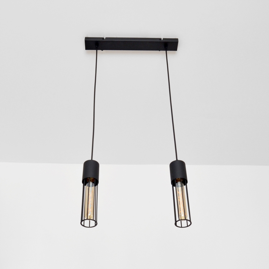 Lustr na lanku MELODY 2xE27/15W/230V černá