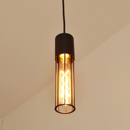 Lustr na lanku MELODY 2xE27/15W/230V černá