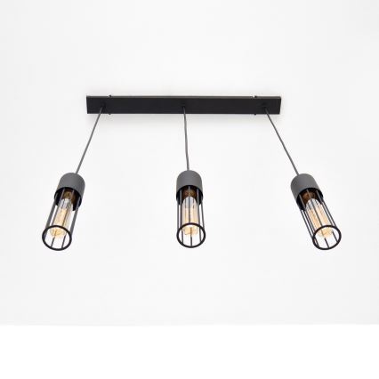 Lustr na lanku MELODY 3xE27/15W/230V černá