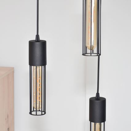 Lustr na lanku MELODY 3xE27/15W/230V černá