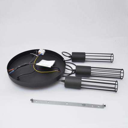 Lustr na lanku MELODY 3xE27/15W/230V černá