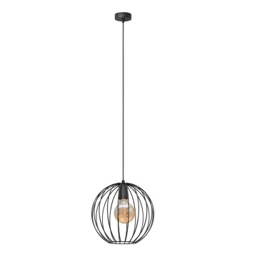 Lustr na lanku MERCURE 1xE27/15W/230V pr. 30 cm černá