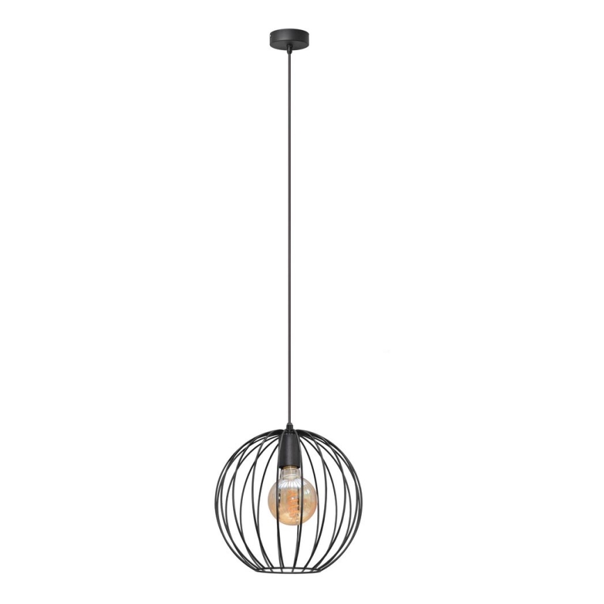 Lustr na lanku MERCURE 1xE27/15W/230V pr. 30 cm černá