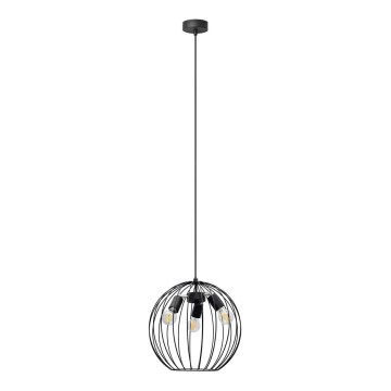 Lustr na lanku MERCURE 3xE27/15W/230V pr. 40 cm černá