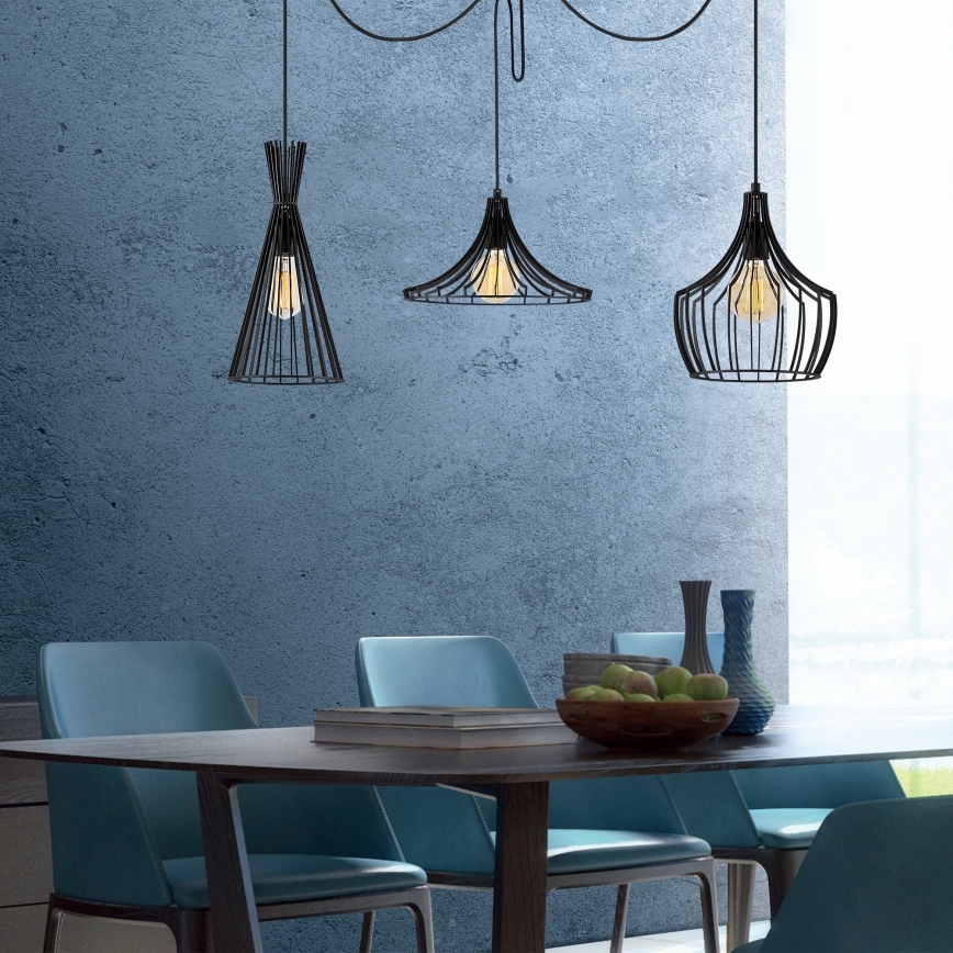 Lustr na lanku MEZOPOTAMYA 3xE27/40W/230V pavouk