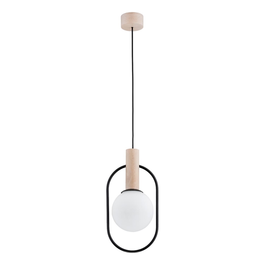 Lustr na lanku MIKI 1xE14/10W/230V černá/béžová