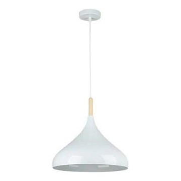 Lustr na lanku MIKO 1xE27/60W/230V pr. 32 cm bílá