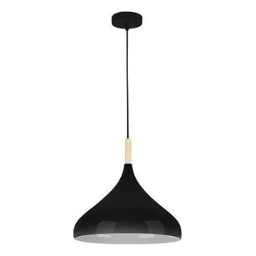 Lustr na lanku MIKO 1xE27/60W/230V pr. 32 cm černá