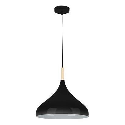 Lustr na lanku MIKO 1xE27/60W/230V pr. 32 cm černá
