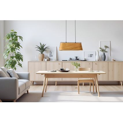 Lustr na lanku MILBURY 2xE27/40W/230V hnědá