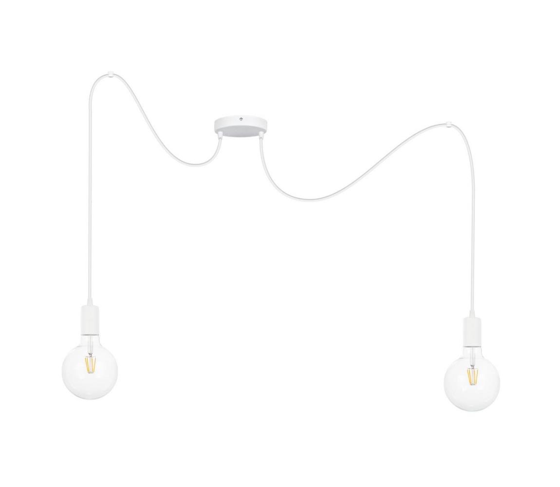 Belis Lustr na lanku MIROS 2xE27/60W/230V bílá BE0768