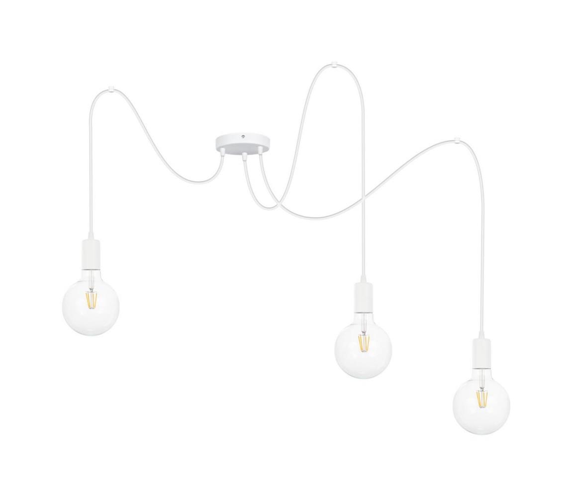 Belis Lustr na lanku MIROS 3xE27/60W/230V bílá BE0769