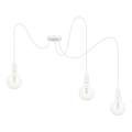 Lustr na lanku MIROS 3xE27/60W/230V pavouk bílá