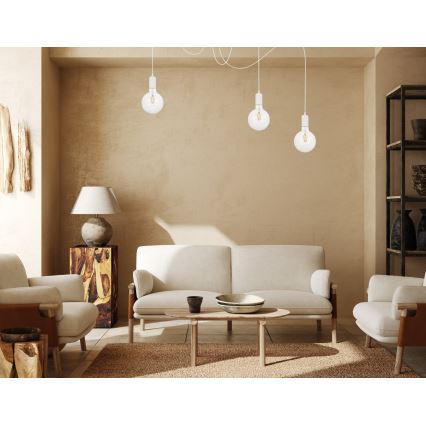 Lustr na lanku MIROS 3xE27/60W/230V pavouk bílá
