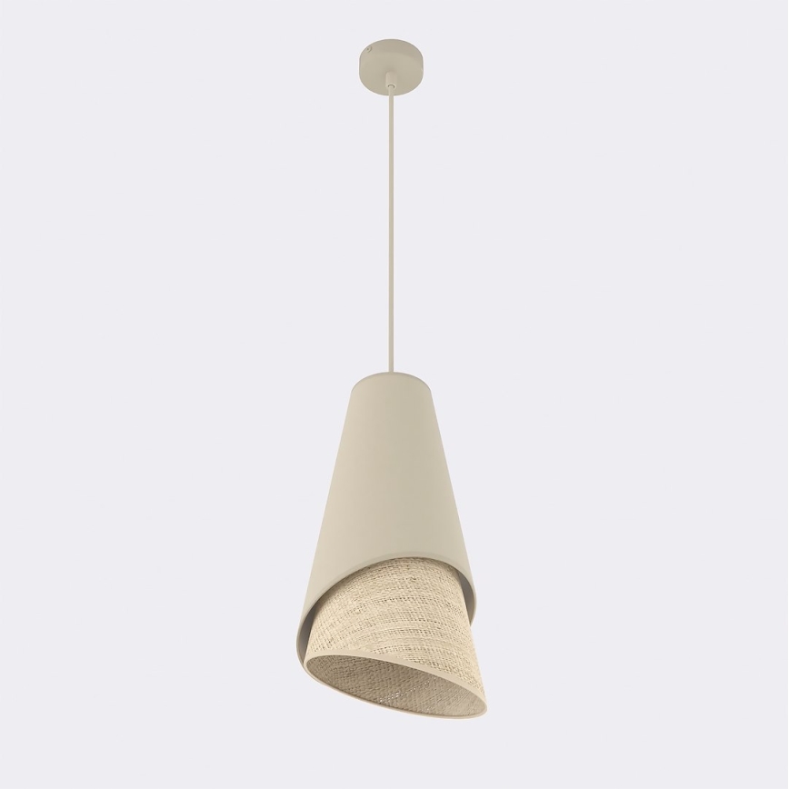 Lustr na lanku MODA 1xE27/15W/230V béžová/ratan