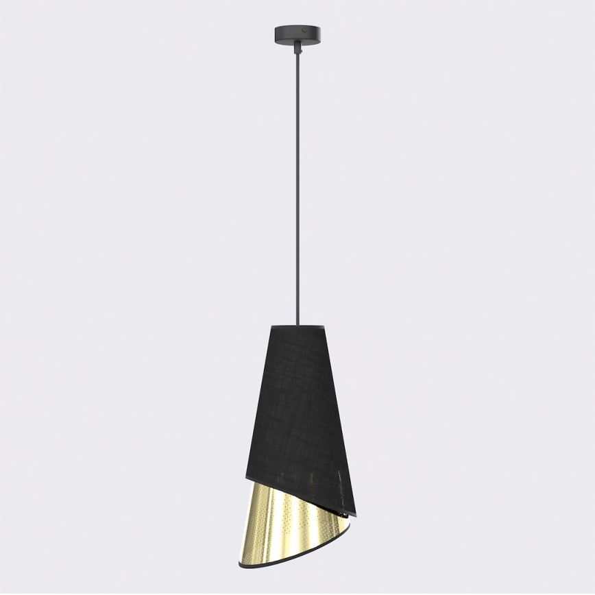 Lustr na lanku MODA 1xE27/15W/230V černá/zlatá
