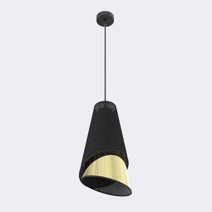 Lustr na lanku MODA 1xE27/15W/230V černá/zlatá