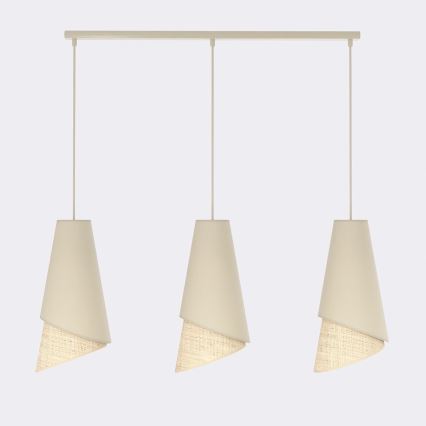 Lustr na lanku MODA 3xE27/15W/230V béžová/ratan
