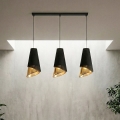 Lustr na lanku MODA 3xE27/15W/230V černá/zlatá
