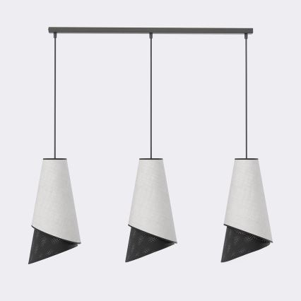 Lustr na lanku MODA 3xE27/15W/230V šedá/černá
