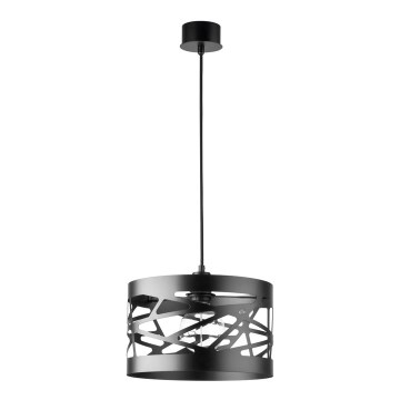 Lustr na lanku MODUL FREZ 1xE27/60W/230V pr. 30 cm černá