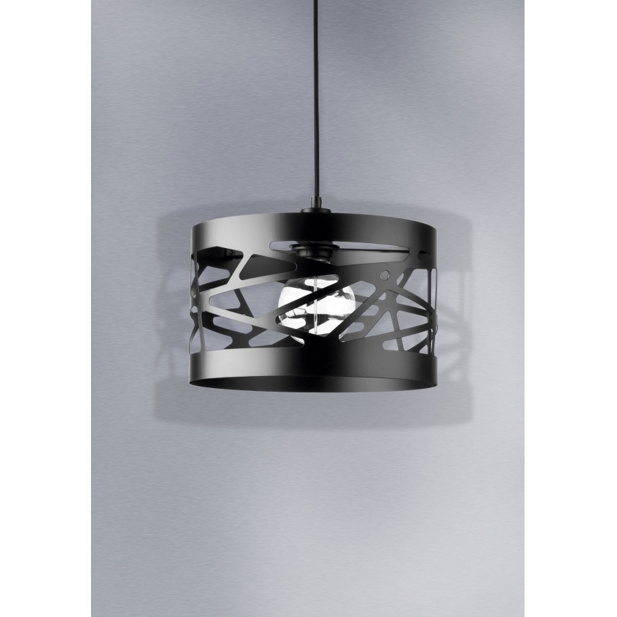 Lustr na lanku MODUL FREZ 1xE27/60W/230V pr. 30 cm černá