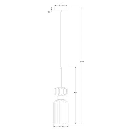 Lustr na lanku MOLLY 1xE14/40W/230V pr. 12 cm zlatá/zelená/růžová