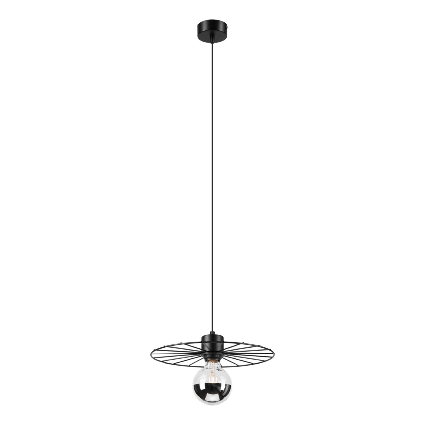 Lustr na lanku MONTANA 1xE27/15W/230V pr. 30 cm černá