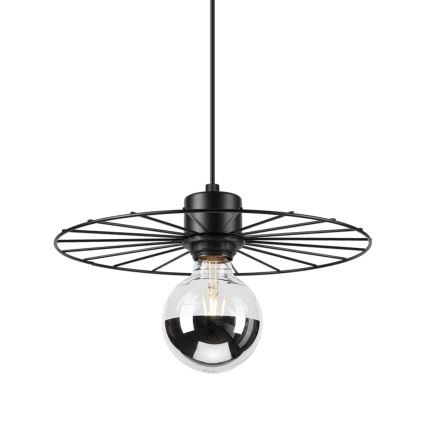 Lustr na lanku MONTANA 1xE27/15W/230V pr. 30 cm černá