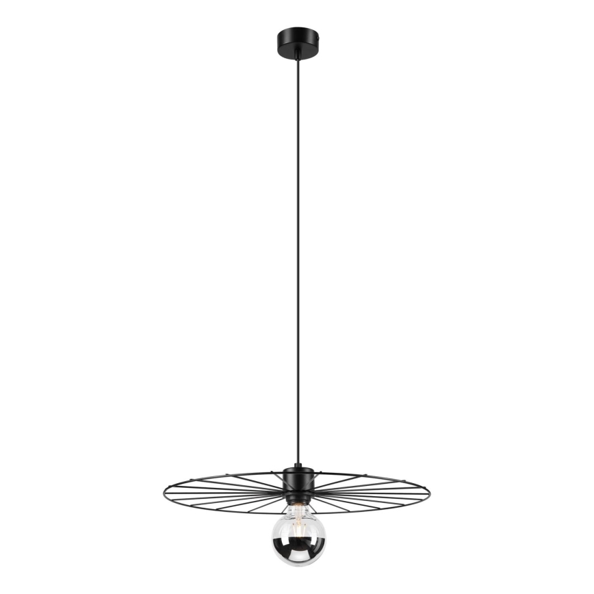 Lustr na lanku MONTANA 1xE27/15W/230V pr. 45 cm černá
