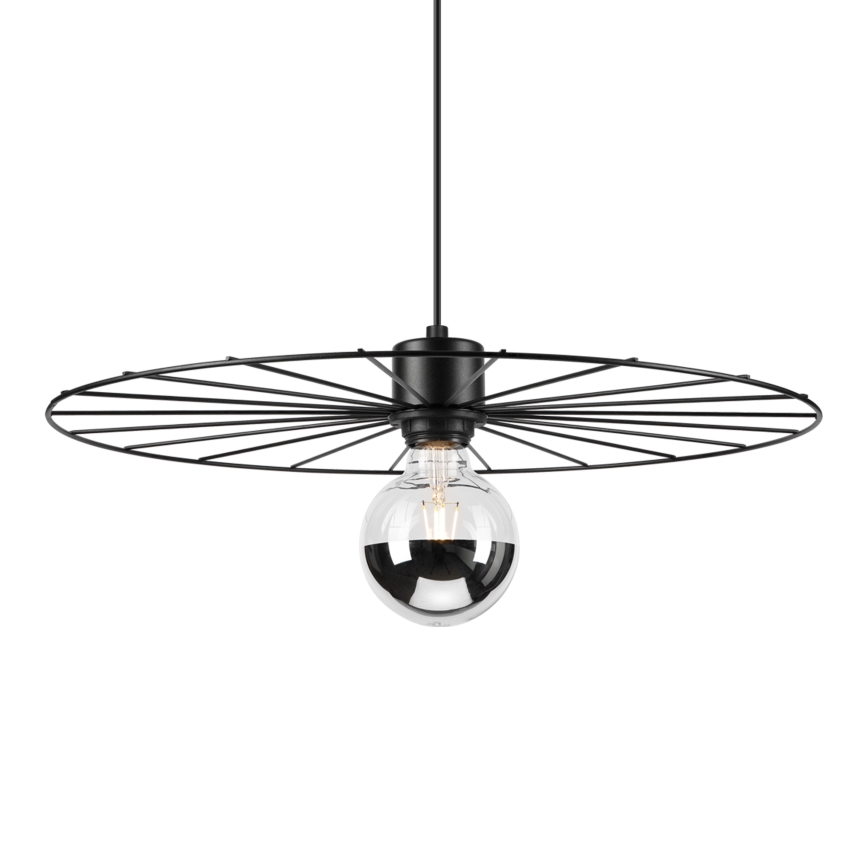 Lustr na lanku MONTANA 1xE27/15W/230V pr. 45 cm černá