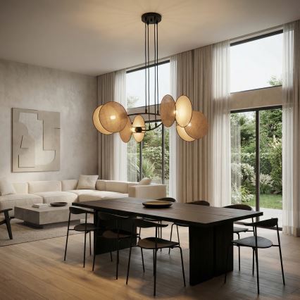 Lustr na lanku MOTIF 4xE14/10W/230V béžová