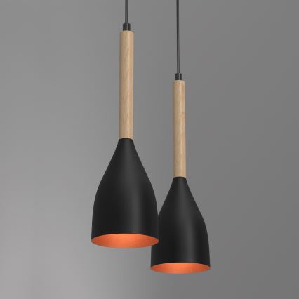 Lustr na lanku MUZA 2xE27/60W/230V buk