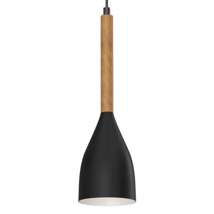 Lustr na lanku MUZA NEW 3xE27/60W/230V buk/černá