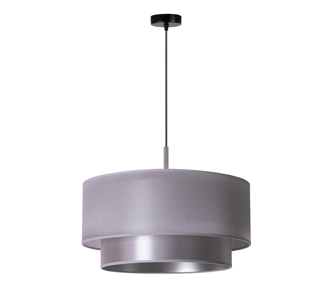 Duolla Lustr na lanku NANTES 1xE27/15W/230V pr. 45 cm stříbrná DU602587