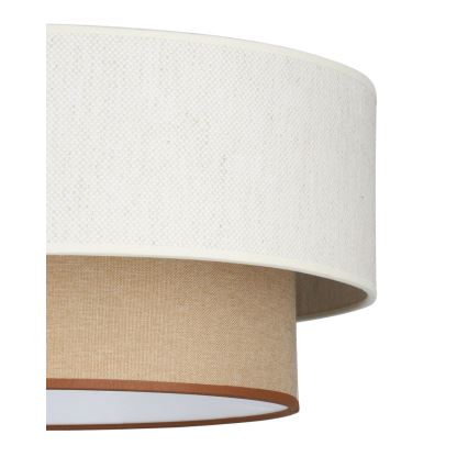 Lustr na lanku NATIA 1xE27/60W/230V pr. 45 cm bílá/hnědá