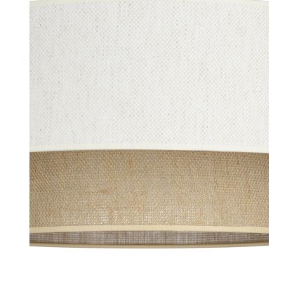 Lustr na lanku NATIA 1xE27/60W/230V pr. 45 cm bílá/hnědá