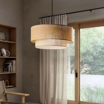 Lustr na lanku NATURA 1xE27/40W/230V hnědá