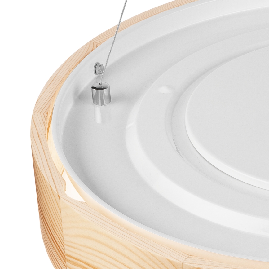 Lustr na lanku NATURAL 3xE27/60W/230V pr. 47 cm borovice