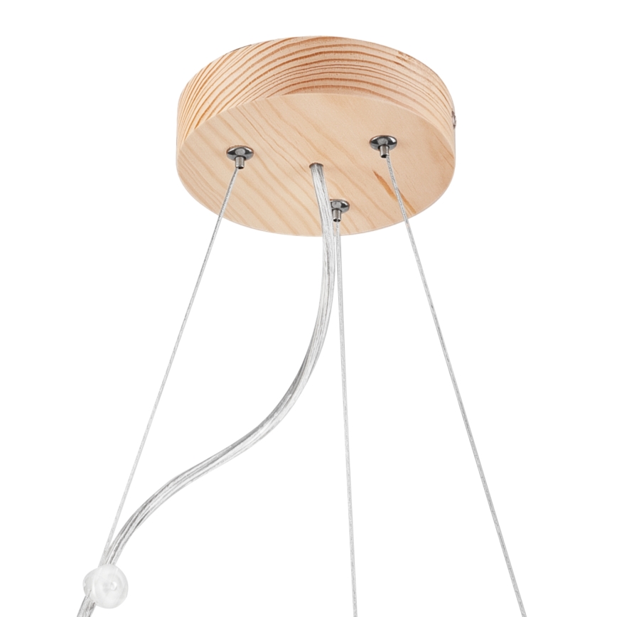 Lustr na lanku NATURAL 3xE27/60W/230V ø 47 cm borovice