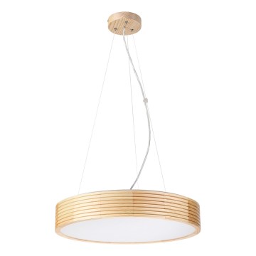 Lustr na lanku NATURAL MODERN 3xE27/15W/230V pr. 47,5 cm borovice