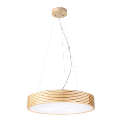 Lustr na lanku NATURAL MODERN 3xE27/15W/230V pr. 47,5 cm borovice